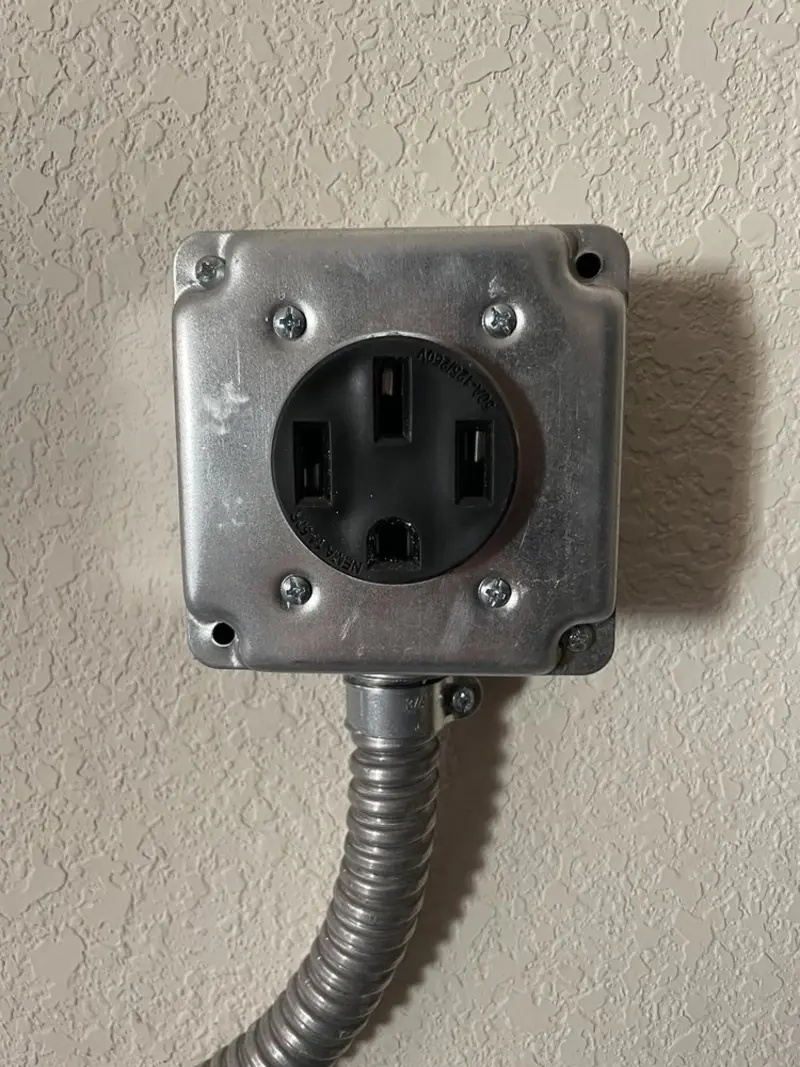 NEMA 14-50 outlet installed for Smart Home Electrical in Hickory